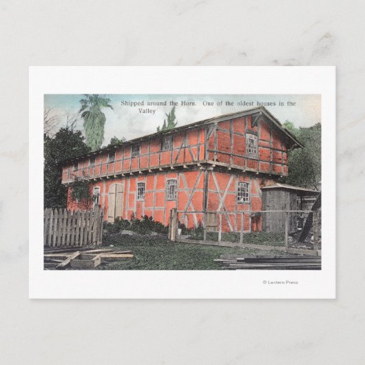 谷で最も古い家の1つ ポストカード (正面)