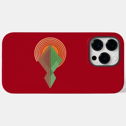 谷に日没ケースメイトiPhoneケース Case-Mate iPhoneケース (裏面 (横))