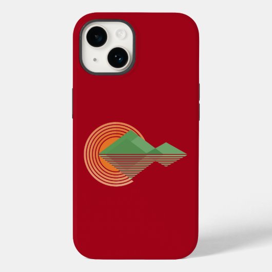 谷に日没ケースメイトiPhoneケース Case-Mate iPhoneケース (裏面)