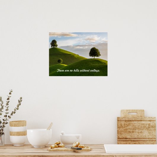 谷のない丘なし ポスター (キッチン)