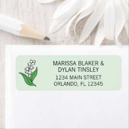 谷のアドレスのミニマル結婚リストLily ラベル