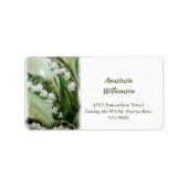 谷のアドレスの繊細な白いユリ ラベル (正面)