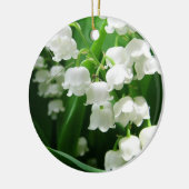 谷のオーナメントの白いユリ セラミックオーナメント (左)