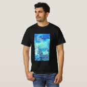 谷のオーロラTシャツのクローズアップ Tシャツ (正面フル)