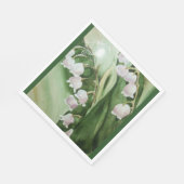 谷のゴージャスなユリモノグラムのー スタンダードランチョンナプキン (角)