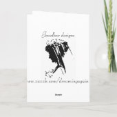 谷のバースデー・カードのユリ カード (裏面)