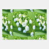 谷のパターンのハッピーリリー ラッピングペーパーシート (正面3)