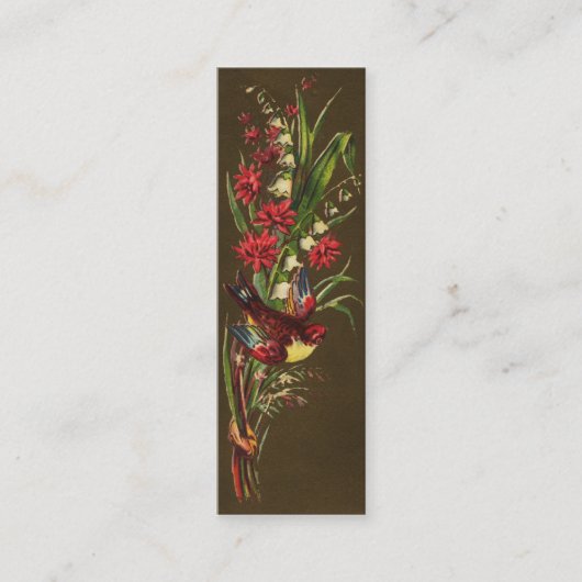 谷のビクトリア時代の人の鳥そしてユリ スキニー名刺 (正面)