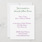 谷のブライダルシャワーの招待のLilly 招待状 (裏面)