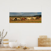 谷のポスターの野生の馬 ポスター (キッチン)