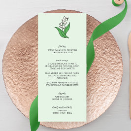 谷のミニマル結婚スリリー メニュー