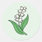 谷のミニマル結婚スリリー ラウンドシール (正面)