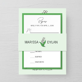 谷のミニマル結婚スリリー 招待状ベリーバンド