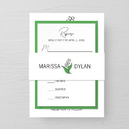 谷のミニマル結婚スリリー 招待状ベリーバンド