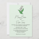 谷のミニマル結婚スリリー 招待状 (正面)