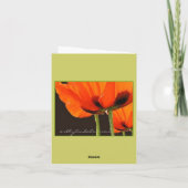 谷のモノグラムのメッセージカードのユリ ノートカード (裏面)