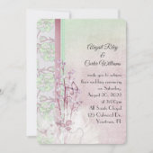 谷のユリと真珠のある蝶 招待状 (正面)