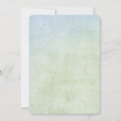 谷のユリと真珠のある蝶 招待状 (裏面)