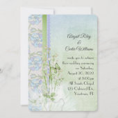 谷のユリと真珠のある蝶 招待状 (正面)