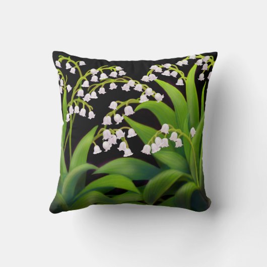 谷のユリによっては枕が開花します クッション (裏面)