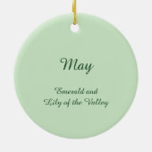 谷のユリの美しいメイの妖精 セラミックオーナメント (裏面)
