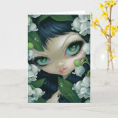 "谷のユリ"の挨拶状 カード (黄色い花)