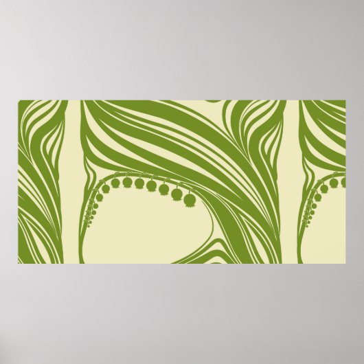 谷のユリ。フローラフレーム美しいヴィント ポスター (正面)