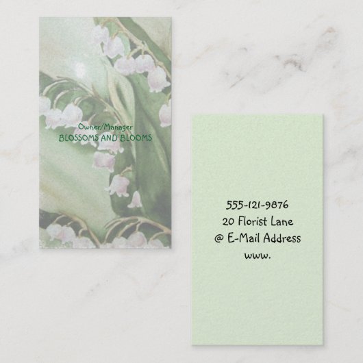 谷のユリ 名刺 (正面/裏面)