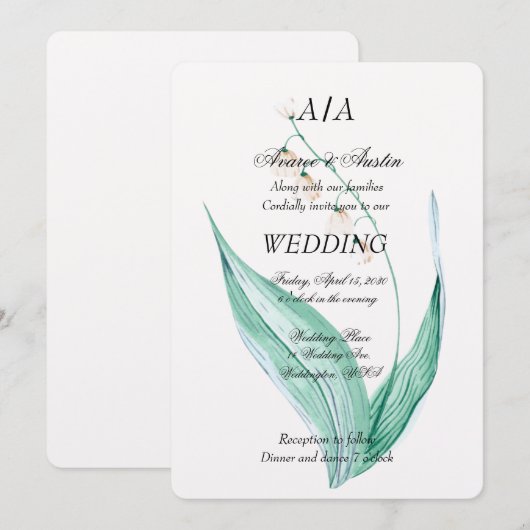 谷のリリー結婚ズ 招待状 (正面/裏面)