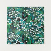 谷のリリー。シームレスな背景パターン タペストリー (正面(横))