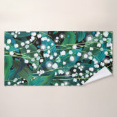 谷のリリー。シームレスな背景パターン バスタオル (バスタオル)