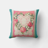 谷のレースのハートそしてユリ クッション (裏面)