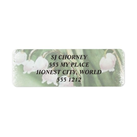 谷のロマンチックなユリ ラベル (正面)