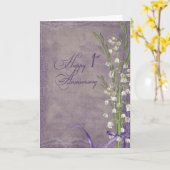 谷の一周年リリー カード (黄色い花)