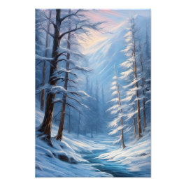 谷の冬の静かささやき フォトプリント           