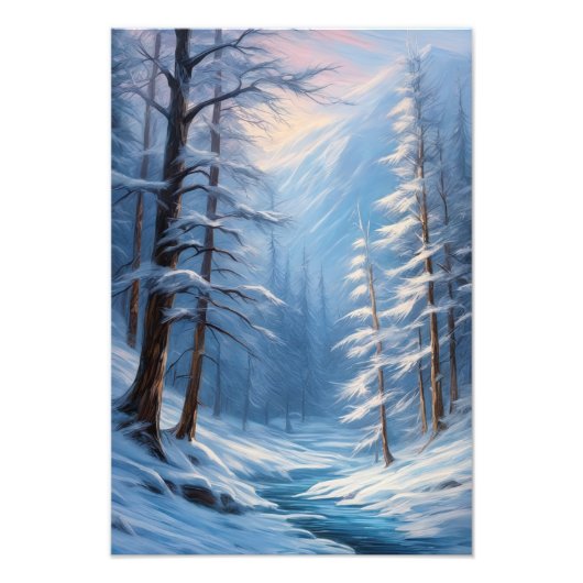 谷の冬の静かささやき フォトプリント            (正面)