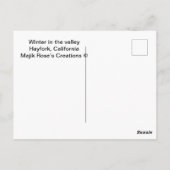 谷の冬….. ポストカード (裏面)