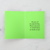 谷の名誉ユリの私の婦人があって下さい 招待状 (内部)