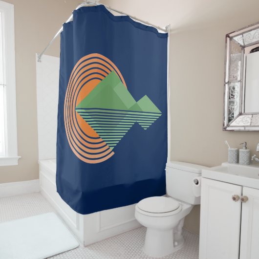 谷の夕日 シャワーカーテン (インサイチュ)