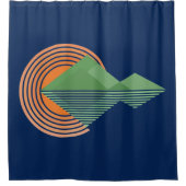 谷の夕日 シャワーカーテン (正面)