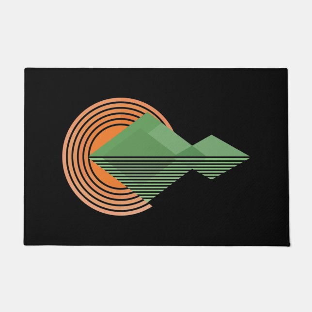 谷の夕日 ドアマット (正面)