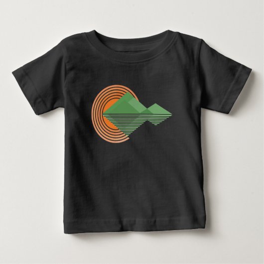 谷の夕日 ベビーTシャツ (正面)