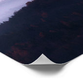 谷の夕焼けと霧 ポスター (角)