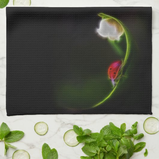 谷の女性 キッチンタオル (折り畳み)