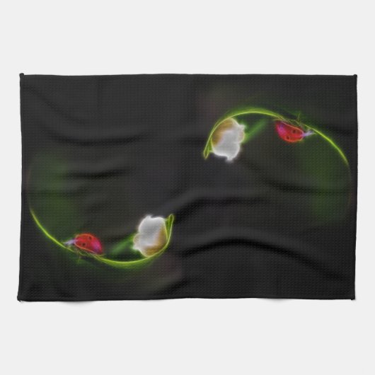 谷の女性 キッチンタオル (横)