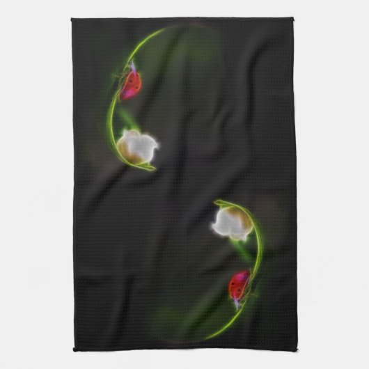 谷の女性 キッチンタオル (縦)