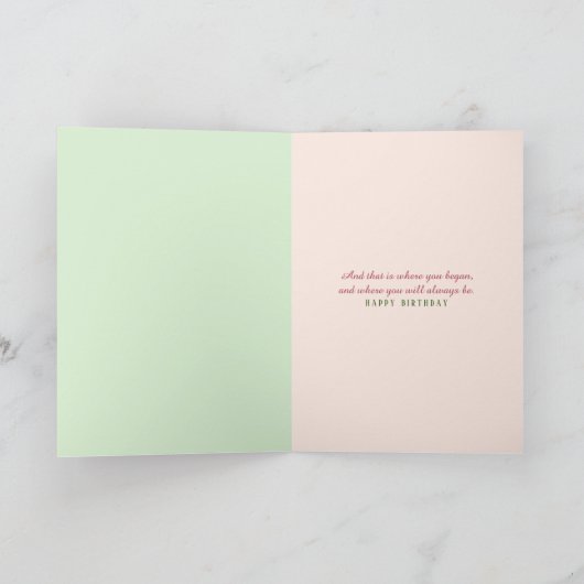 谷の娘のリリーのための誕生日 カード (内部)