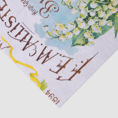 谷の旧式なプリントのティッシュペーパーのユリ 薄葉紙 (詳細)