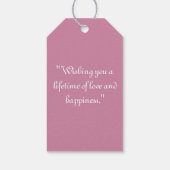 谷の春の花の花束 ギフトタグ (裏面)