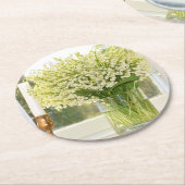 谷の春の花の花束 ラウンドペーパーコースター (アングル)